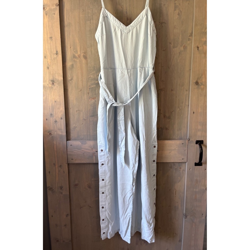 Kaari Blue Women's‎ Size 12 Jumpsuit Pantsuit Spaghetti Straps Wide Leg Blue